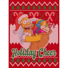 Men's The Simpsons Christmas Homer Holiday Cheer Sweater Print Sweatshirt
