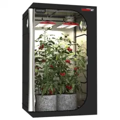 PHANTOM Cultivar GT44 4 by 4 Feet All Steel Grow Tent with 200 Pound Weight Capacity, High Reflectivity Diamond Mylar, and Genuine SBS Zippers