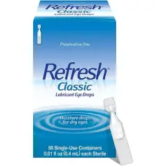 Refresh Lubricant Eye Drops, Classic - 0.01 Oz X 50 Pack