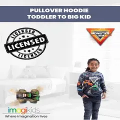 Monster Jam Maximum Destruction Son-uva Digger Earth Shaker Fleece Pullover Hoodie Toddler 