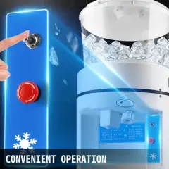 VEVOR 110V Commercial Ice Shaver Crusher 1100LBS/H with 17.6 LBS Hopper, 350W Tabletop Electric Snow Cone Maker 320 RPM Rotate Speed, White
