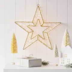 600ct LED High Density Champagne Metal Christmas Hanging Star Twinkling Dew Drop Lights Warm White - Wondershop&trade;
