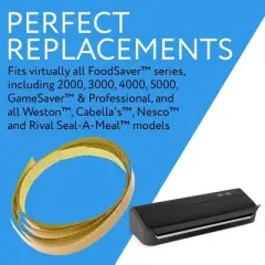 Impresa Teflon Strips For FoodSaver Vacuum Sealers - 3 Pack - Fits FoodSaver, Rival Seal-A-Meal, Weston and More