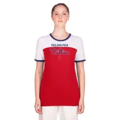 MLB Philadelphia Phillies Women's Bi-Blend Ringer T-Shirt
