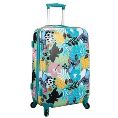Lilo & Stitch Tropical All-Over Print 20" Blue Carry-On Rolling Luggage