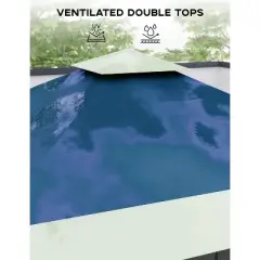 13x13ft Pop-Up Gazebo with 4 Sandbags & 8 Stakes, Instant Canopy Tent for Lawn, Garden, Deck - Navy Blue