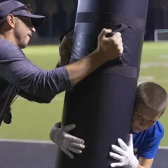 GoSports XL Heavy-Duty Tackle Dummy - 4 ft x 1 ft, Great for Martial Arts & Sports Training (Football, Basketball, Hockey, Lacrosse and More)