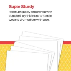 School Smart Railroad Board, 22 x 28 Inches, 6-Ply, White, Pack of 100