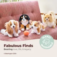 Bearington Bernie The Bernese Mountain Dog Stuffed Animal, 13 Inch Puppy Stuffed Animal, For Ages 3-14