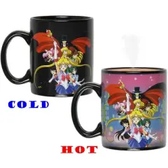 Sailor Moon Anime Manga Heat Reactive Color Changing Tea Coffee Mug Cup Black