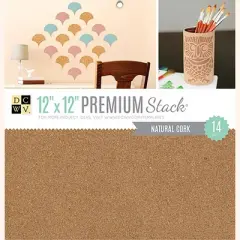 DCWV Specialty Stack 12"X12" 14/Pkg-Natural Cork