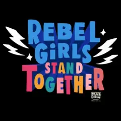 Women's Rebel Girls Stand Together Colorful Logo T-Shirt