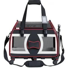 Airline Compliant Pet Carrier With Wheels And Telescopic Handle