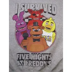 Five Nights at Freddy's I Survived Boy's Athletic Heather Long Sleeve Shirt