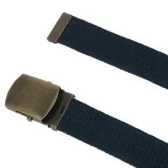 CTM Cotton Web 1.5 Inch Adjustable Military Buckle Belt