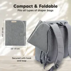 KeaBabies Swift Diaper Changing Pad, Portable Waterproof Diaper Changing Pad for Baby, Travel Changing Pad for Diaper Bag