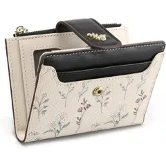 FATMOON Small Wallets for Women,RFID Blocking - Slim Bifold Wallet with Zipper Pocket & ID Window - for Travel, Parties, Everyday Use