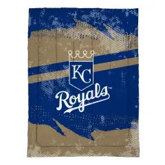 MLB Kansas City Royals Slanted Stripe Twin Bedding Set in a Bag - 4pc