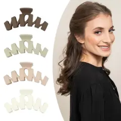 Unique Bargains 4 PCS Large Hair Clips Hair Clips for Thick Curly Hair 4.33 Inch Wave Clips Nonslip Matte Hair Clips