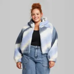 Women's Faux Shearling Full Zip-Up Sweatshirt - Wild Fable&trade;