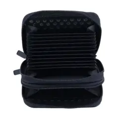 Buxton Women's Solid Colored Pebbled Multi Card Wizard