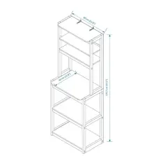 5-Tier Bakers Rack for Kitchen with Storage