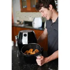 Ultrean Air Fryer, 4.2 Quart Electric Hot Airfryer Oven Oilless Cooker for Quick Easy Meals, Nonstick Frying Pot, UL Certified,1500w, Black
