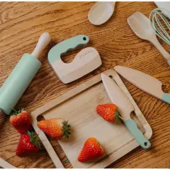 Wooden Cooking & Baking Set for Kids &ndash; Safe, Real Kitchen Tools &ndash; Durable Utensils, Perfect Gift for Creating Lasting Family Memories