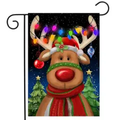 Briarwood Lane Christmas Garden Flag 12x18 For Outdoor Festive Reindeer For Christmas Garden Flag Flags For Outside