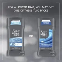 Dove Men+Care 72-Hour Antiperspirant & Deodorant Stick - Clean Comfort - 2.7oz/2ct