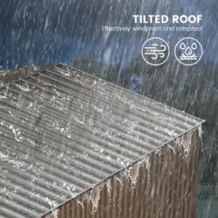 10x12 Ft Outdoor Storage Shed, Large Metal Storage Sheds with Updated Frame Structure and Lockable Doors, Garden Tool Shed for Backyard Patio Lawn