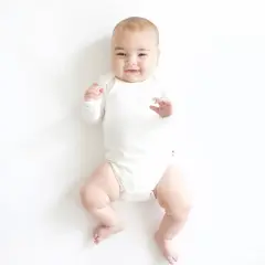 Kyte Baby 2-Pack Long Sleeve Bodysuit in Cloud and Midnight