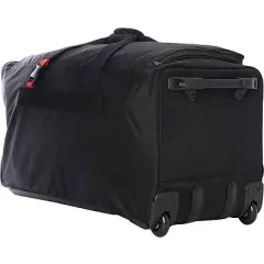 A.SAKS Luggage Lightweight Rolling Trolley Duffel with Wheels (Black/Red, 31-inch)