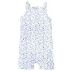 Touched by Nature Baby Girl Organic Cotton Rompers 3pk, Flutter Garden