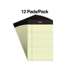 MyOfficeInnovations Notepads 5" x 8" Narrow Canary 50 Sheets/Pad 12 Pads/Pack (26829) 163832