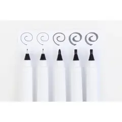Cricut 5pc Black Calligraphy Variety Pen Set: Art & Stationery, 1.0mm Point, Non-Toxic, Assorted Pens, Office Supplies