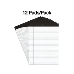 TRU RED Notepads 8.5" x 11.75" Wide White 50 Sh/Pad 12 Pads/PK TR57339