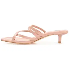 Journee Collection Womens Lettie Tru Comfort Foam Open Toe Kitten Heel Pumps Blush 8