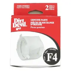 Dirt Devil F4 Filter 3-ME1950-001 - Genuine - 2 Pack
