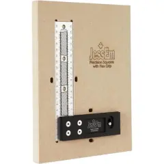 JessEm 07408 300mm Stainless Steel Precision Square Measuring Tool Ruler with Patented Flex Grip and Fade Resistant Markings - Metric