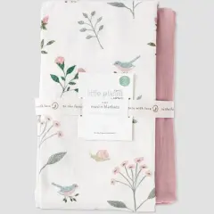 Little Planet by carter's Muslin Swaddle Baby Blanket - Floral - 2pk