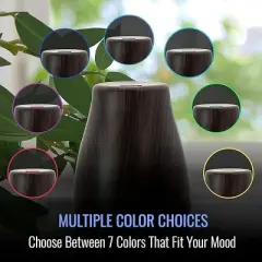 HealthSmart Essential Oil Diffuser, Cool Mist Humidifier and Aromatherapy Diffuser with 150ML Tank Ideal for Small Rooms, Adjustable Timer and Mist