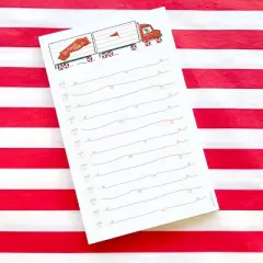 The North Pole Inc 5" x 8" Winter Lined Notepad by Ramus & Co (50 Heavyweight Tear-Off Sheets)