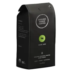 Kicking Horse Coffee Kick *** Dark Roast Fair Trade Certified Organic Ground Coffee - 10oz