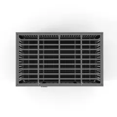 XBRIGH 48-Inch Heavy Duty Tin Dog Crate with Wheels, Sturdy Door Lock, Double Doors and Removable Tray Design