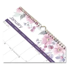 12-Month Colorful Wall Calendar, Passion Floral Artwork, 12 x 17, White/Multicolor Sheets, 12-Month (Jan to Dec): 2026
