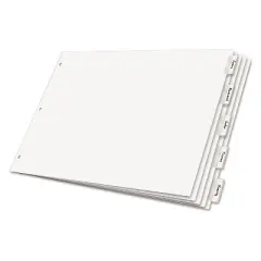Cardinal Paper Insertable Dividers 5-Tab 11 x 17 White Paper/Clear Tabs 84812