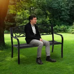 FDW Garden Bench Weatherproof Park Bench Ideal for Outdoor Spaces