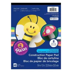 Pacon 9" x 12" Construction Paper Assorted Colors 48 Sheets/Pack 6/Pack (PAC104612)