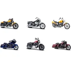 Harley-Davidson Motorcycles 6 piece Set Series 39 1/18 Diecast Models by Maisto